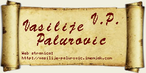 Vasilije Palurović vizit kartica